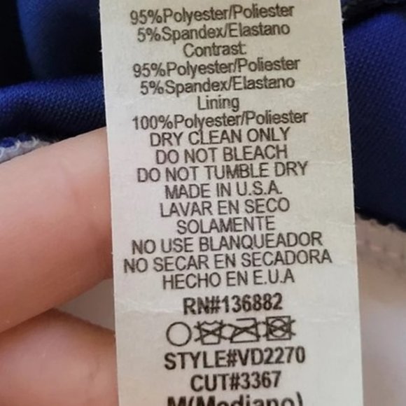 Windsor Women's White & Blue Striped Fit & Flare Strapless Dress Size Medium - Picture 2 of 7